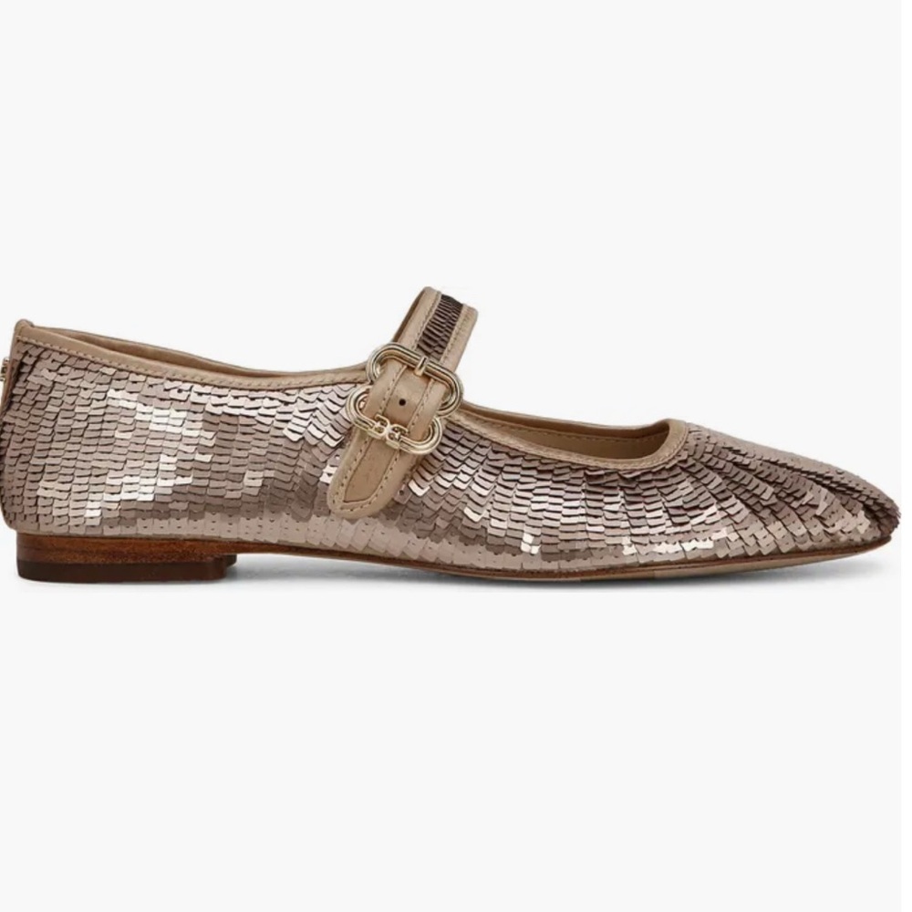 Sequin Mary Jane Flats